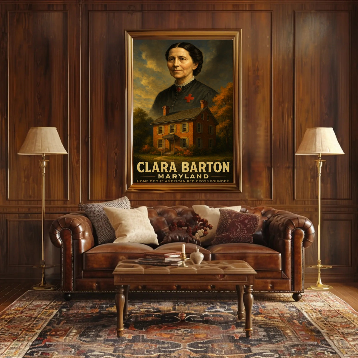 Clara Barton Home Of The American Red Poster
