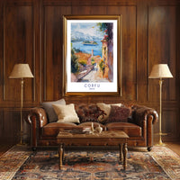 Corfu's Mediterranean Charm: Travel Poster PosterGoat