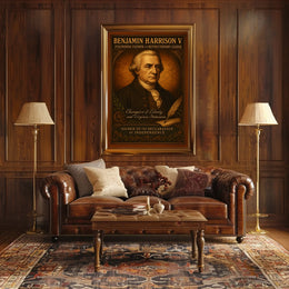 Benjamin Harrison V Founding Father Poster