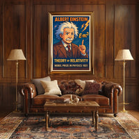 Einstein Relativity Vintage Educational Poster