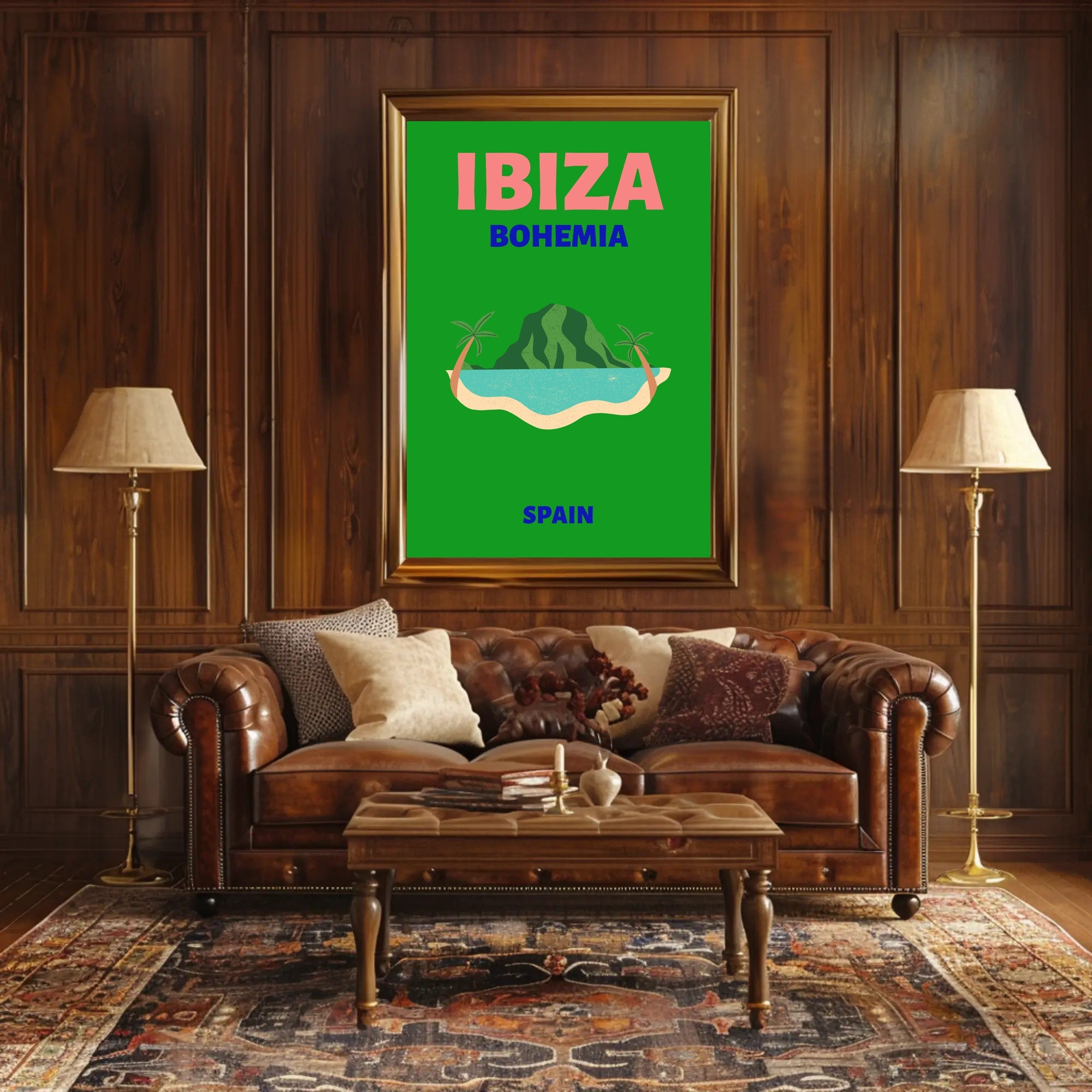 Ibiza Bohemian Paradise Island Travel Poster PosterGoat