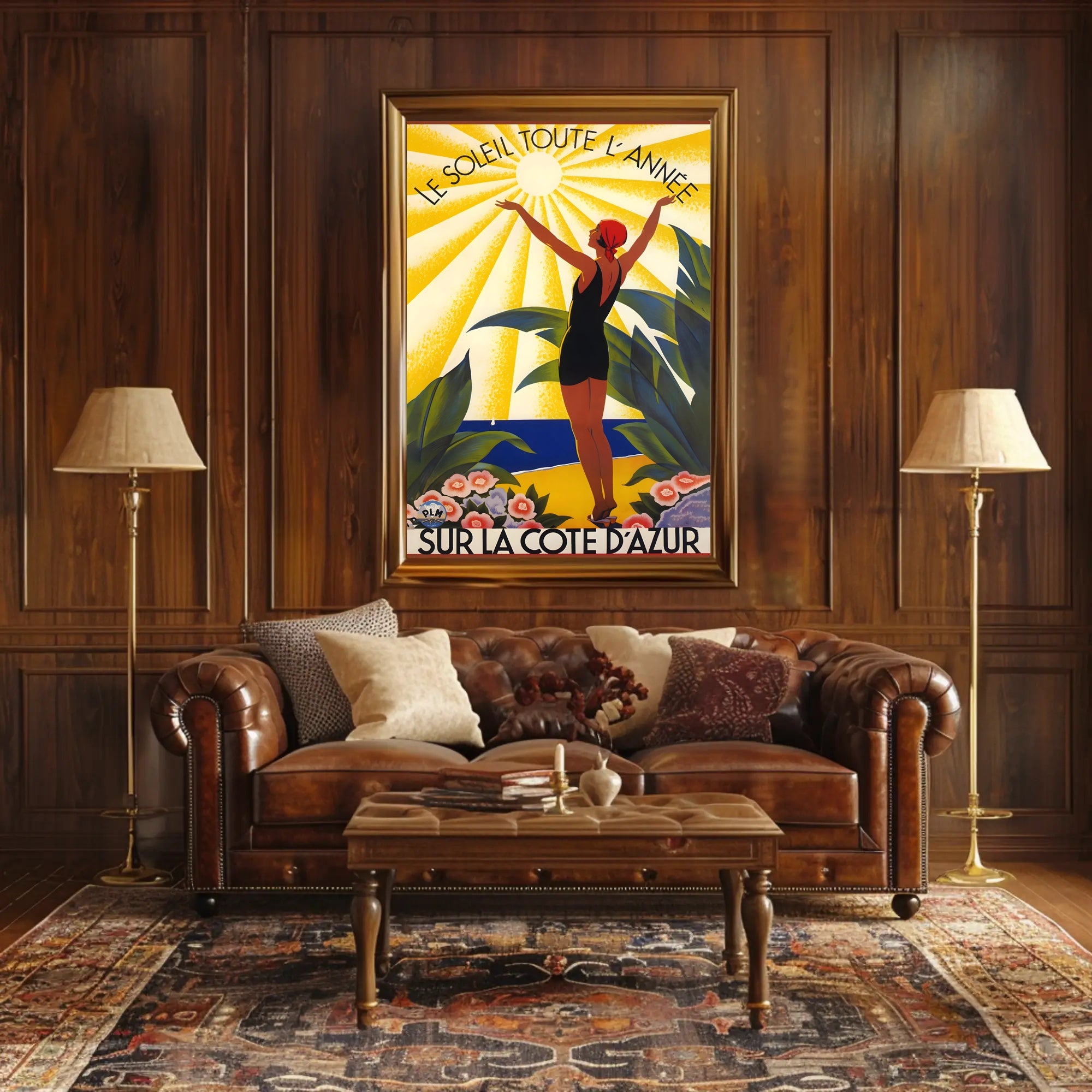 Vintage Côte d'Azur Poster for French Riviera Vacation