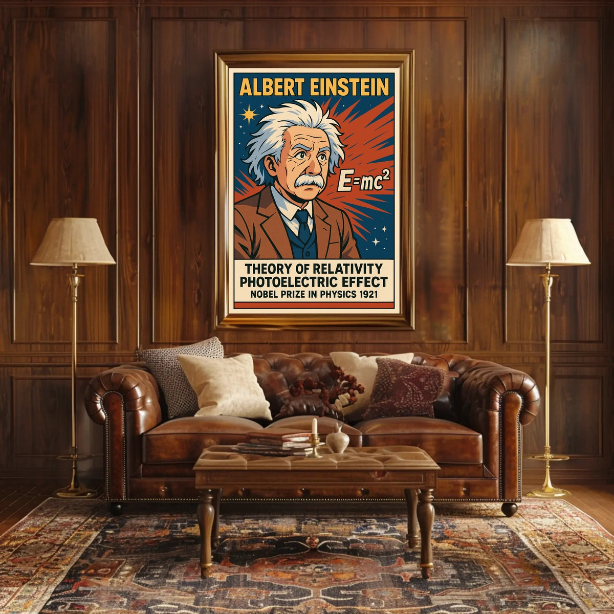 Albert Einstein Nobel Physics Vintage Poster