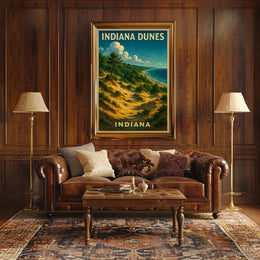 Indiana Dunes Scenic Landscape Poster
