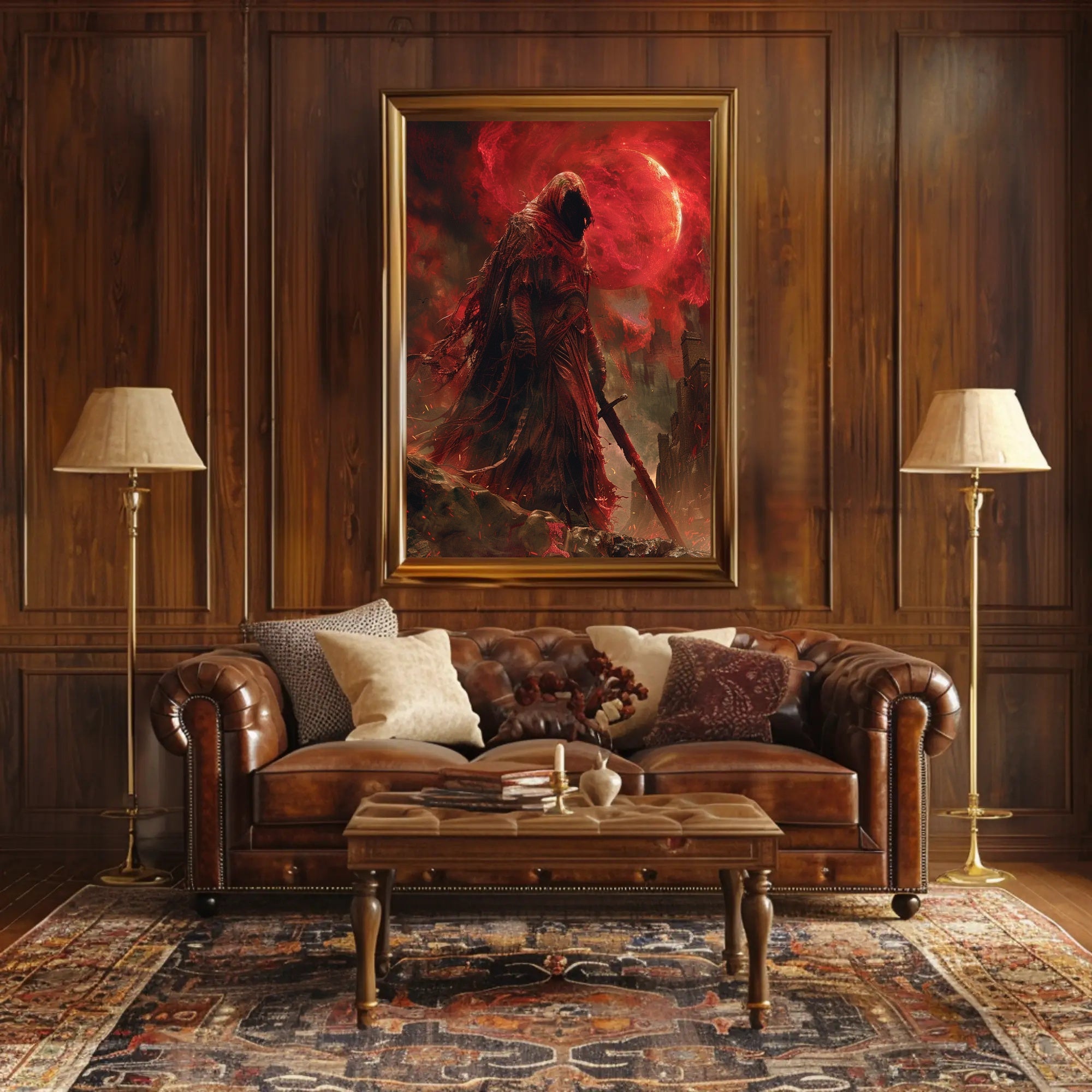 The Crimson Wraith Art Print Poster for Home Decor PosterGoat