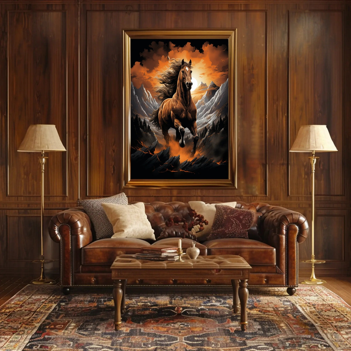 Majestic Stallion In The Mountains Poster