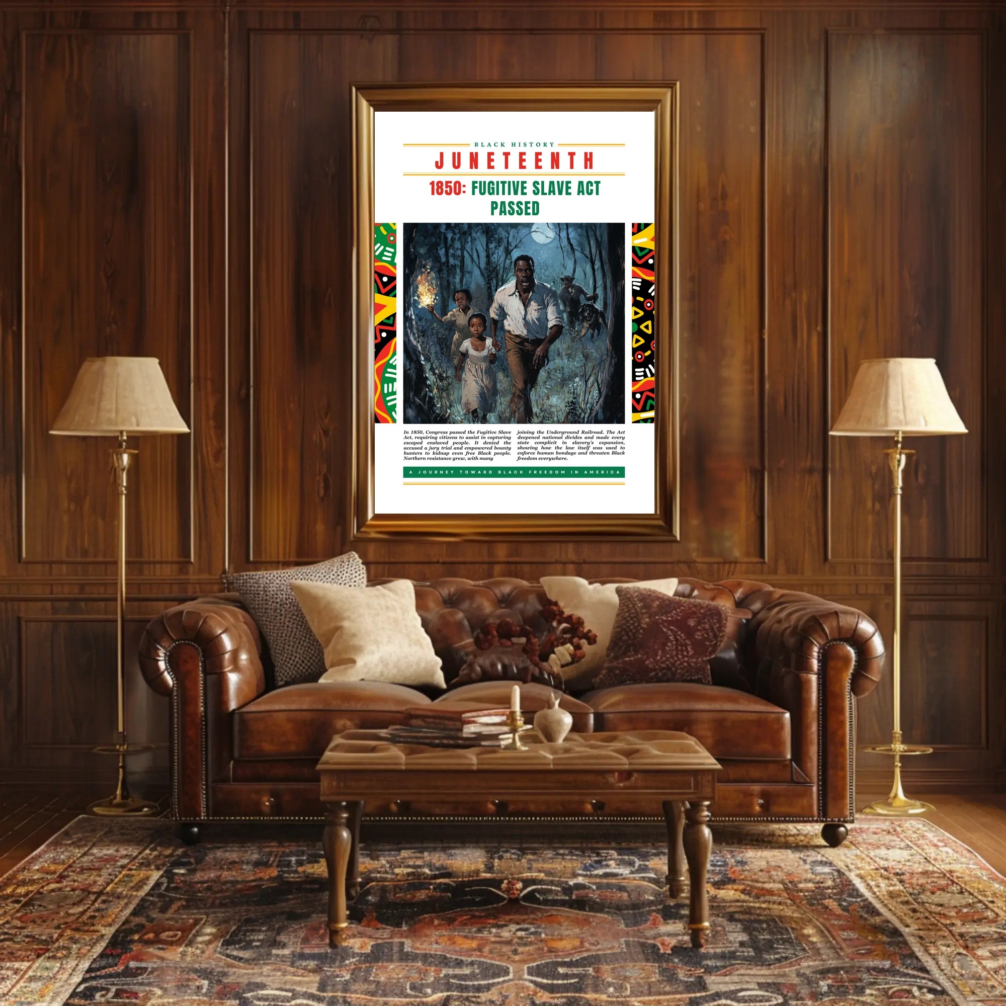 Black History Fugitive Slave Act Heritage Poster