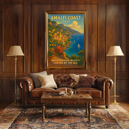 Breathtaking Coastal Beauty Carved by the Sea Poster