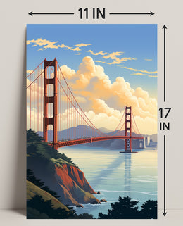 Golden Gate Bridge At Sunset Poster