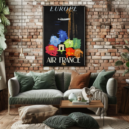 1948 Air France Travel Poster