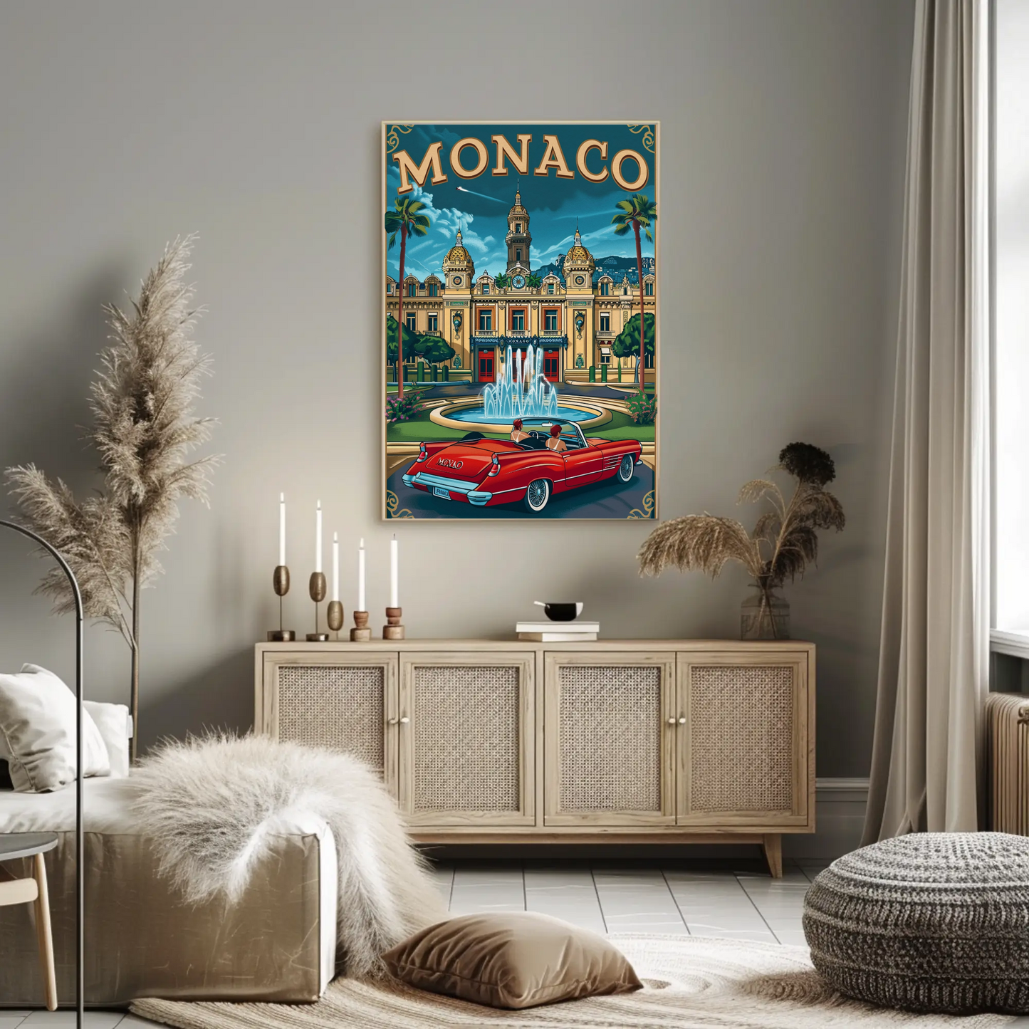 Elegant Monaco Vintage Poster