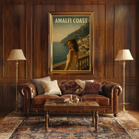 Amalfi Coast Dream Poster Wall Art for Coastal Decor