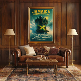 Jamaica Bobsleigh Team Winter Games Poster