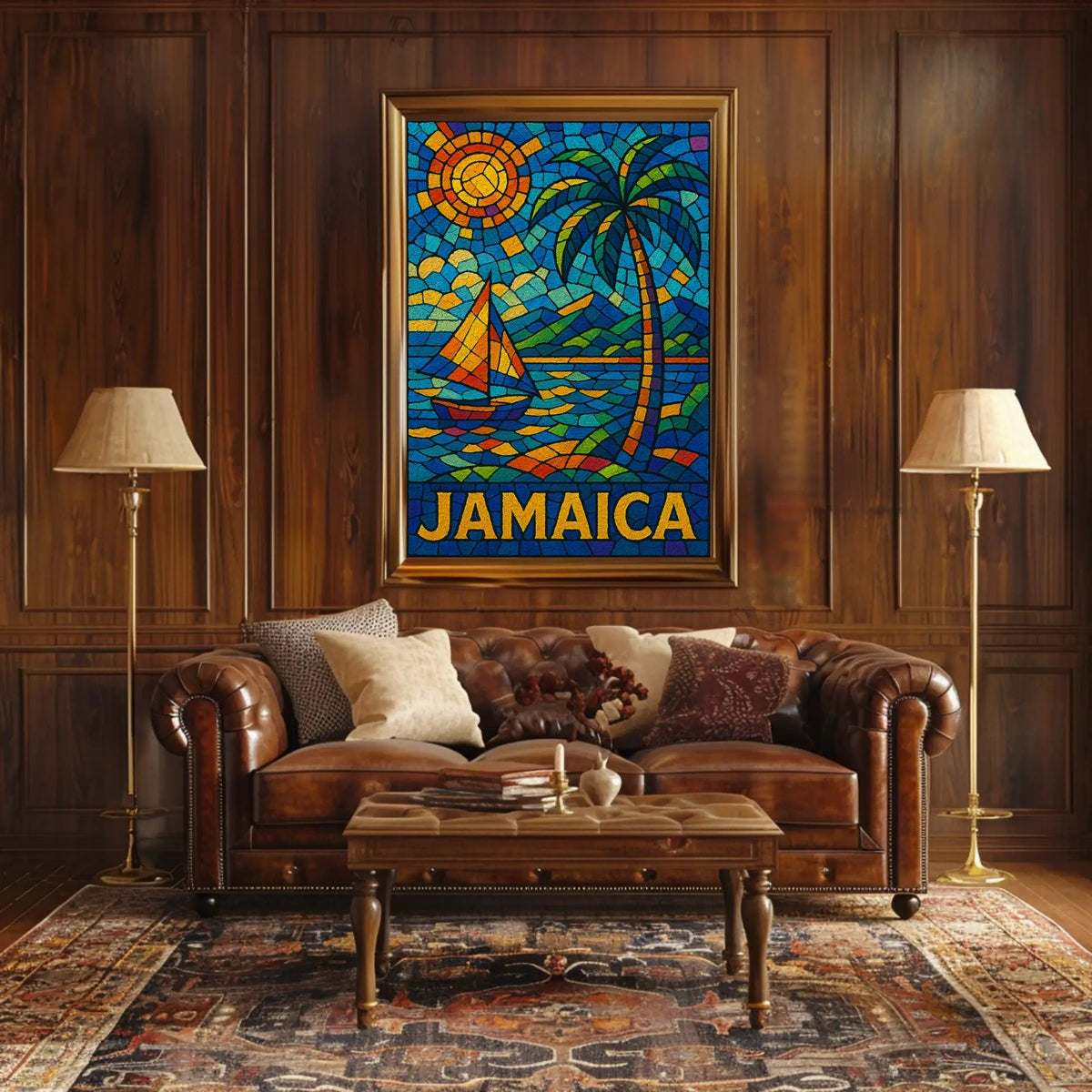 Vibrant Jamaica Mosaic Poster