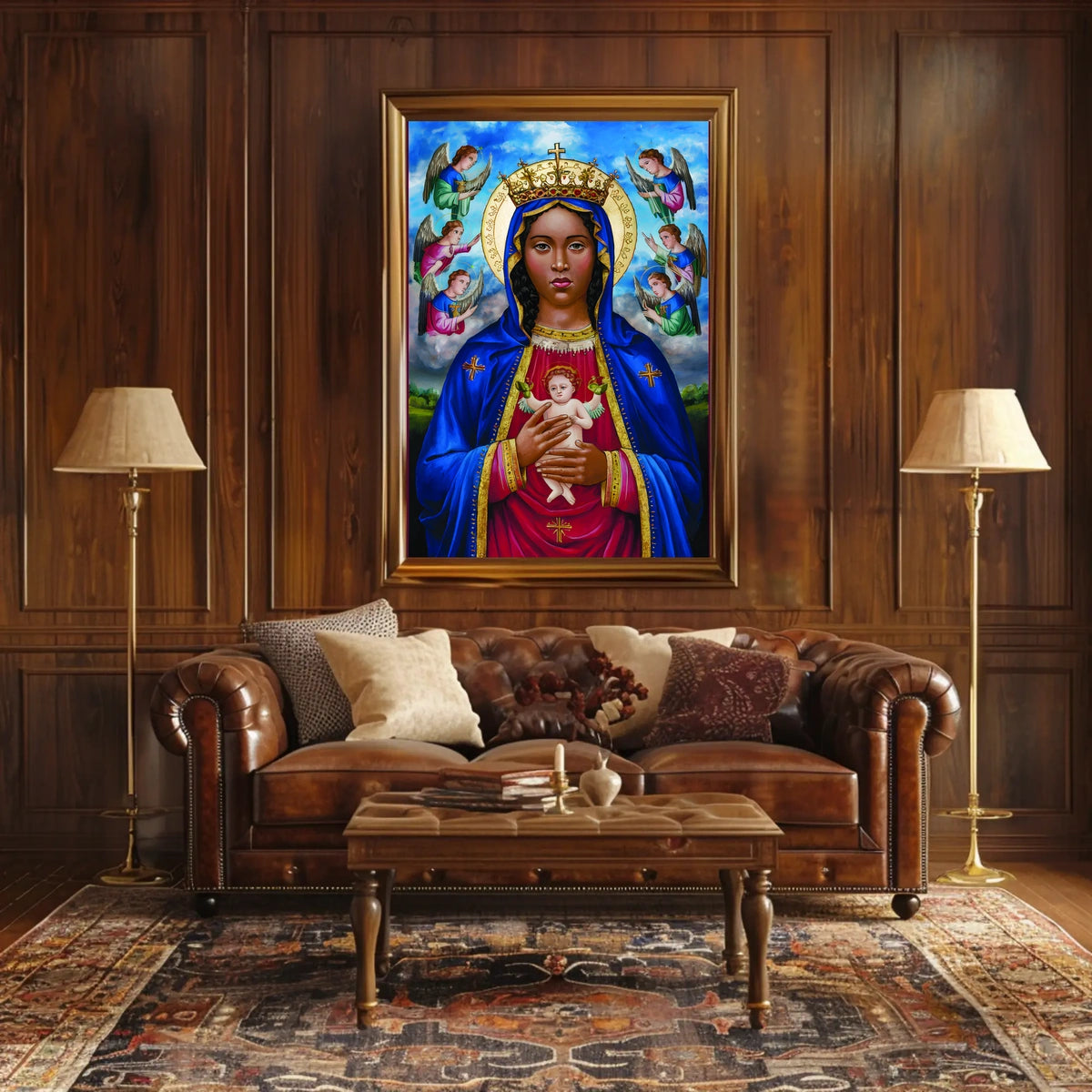 Virgin Mary Angels Poster