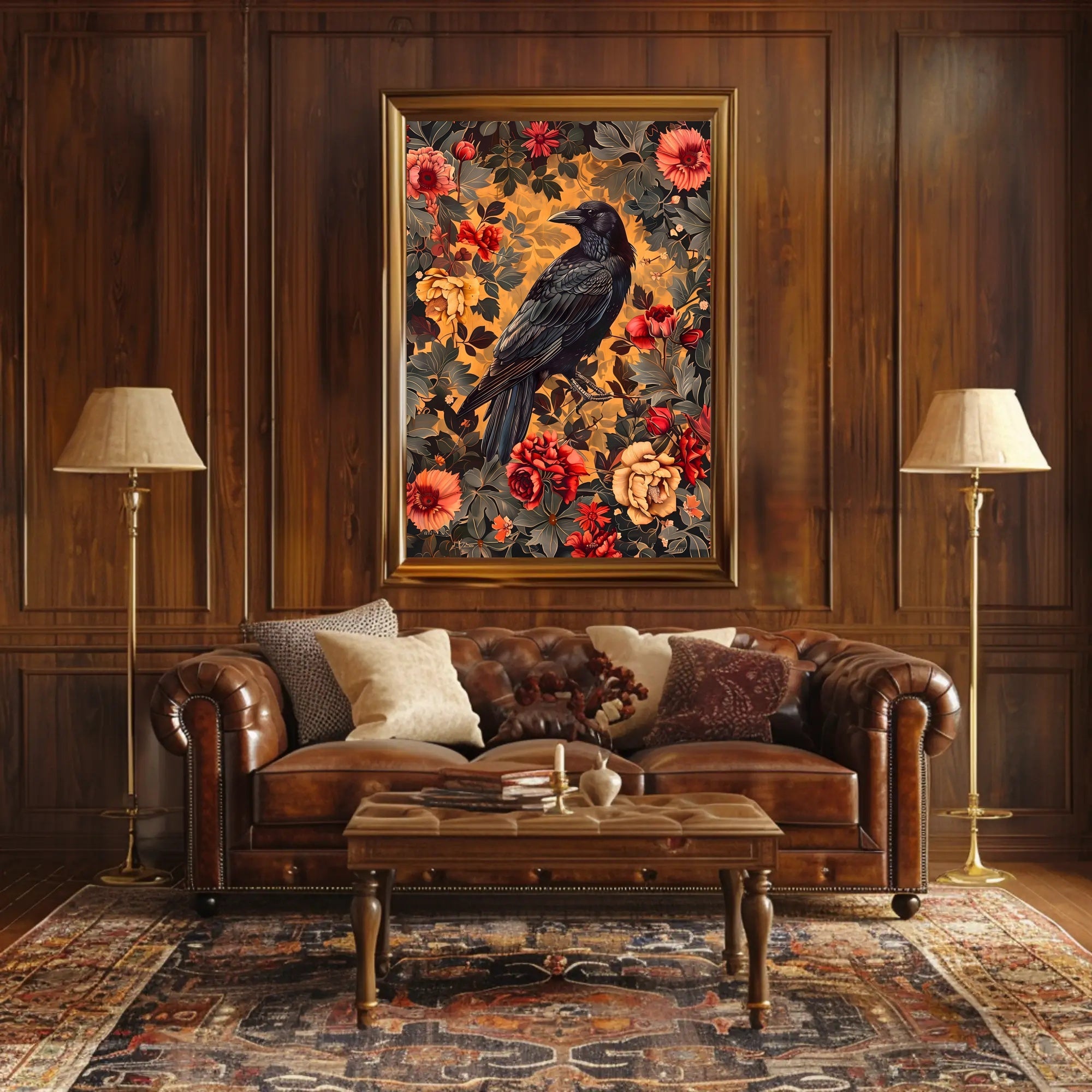Majestic Raven Wall Art Print for Home Decor