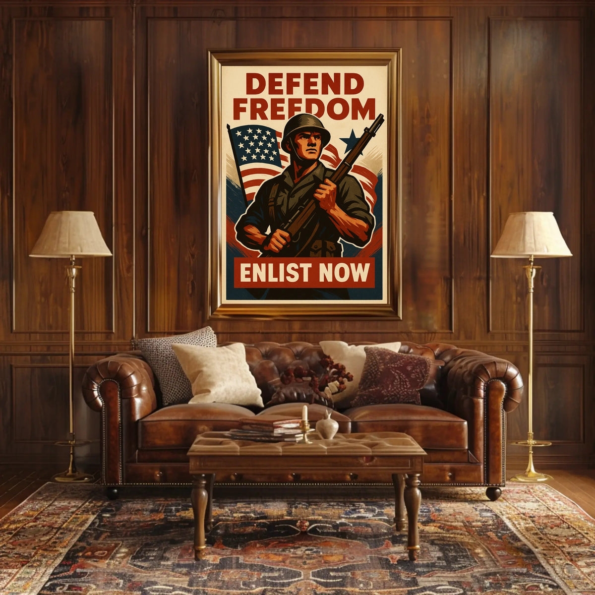 Defend Freedom Enlist Now Poster