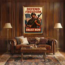 Defend Freedom Enlist Now Poster