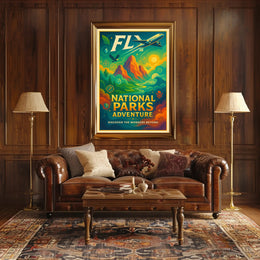 National Parks Adventure Poster Travel Wall Art