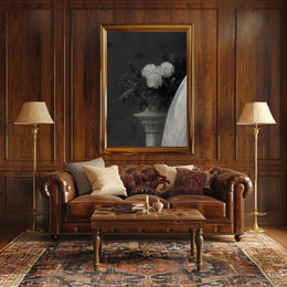 Classical Elegance with Decorative Column Artistic Poster PosterGoat