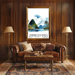 American Samoa Watercolor Wall Art Poster