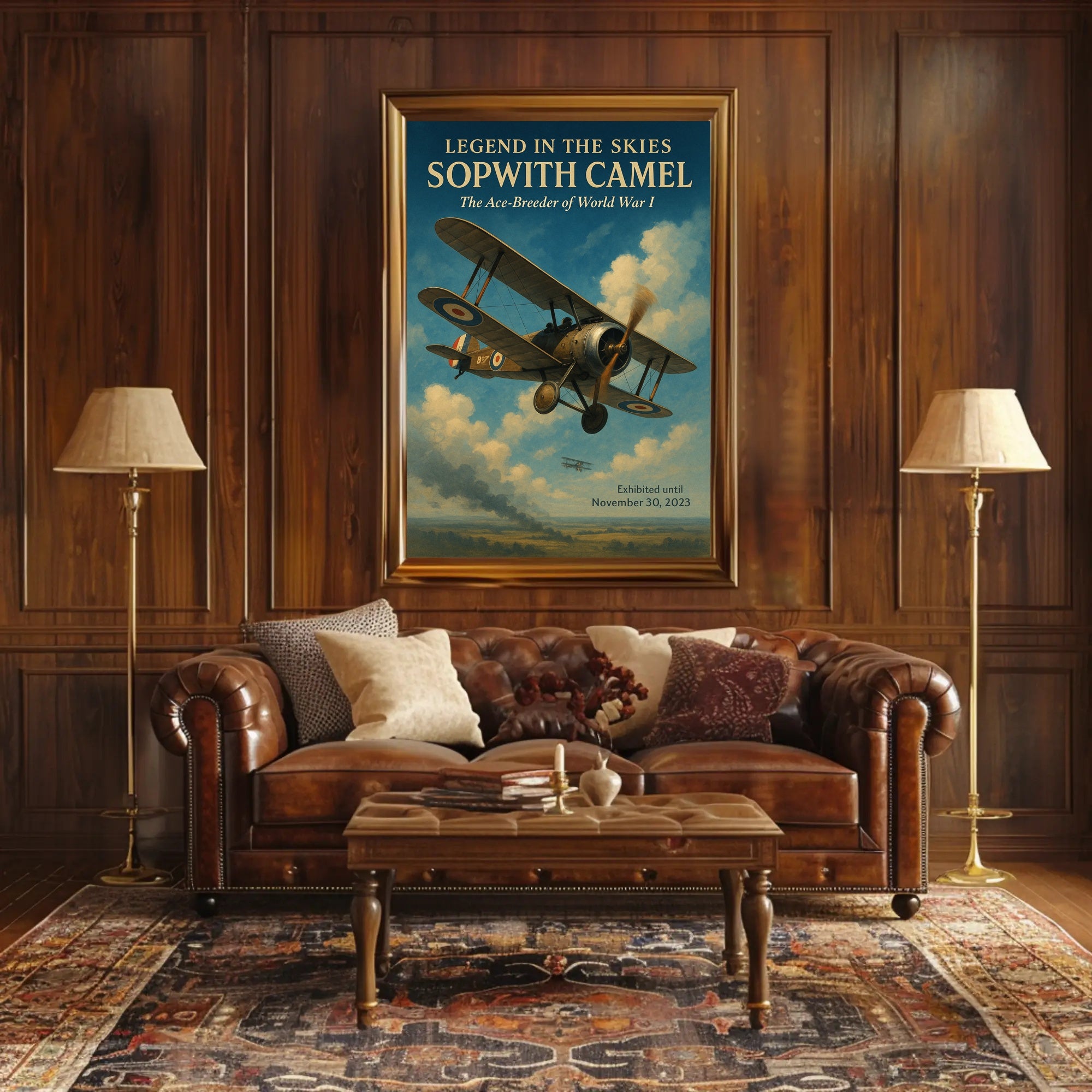 Sopwith Camel Aviation History Vintage Military Recruitment Poster