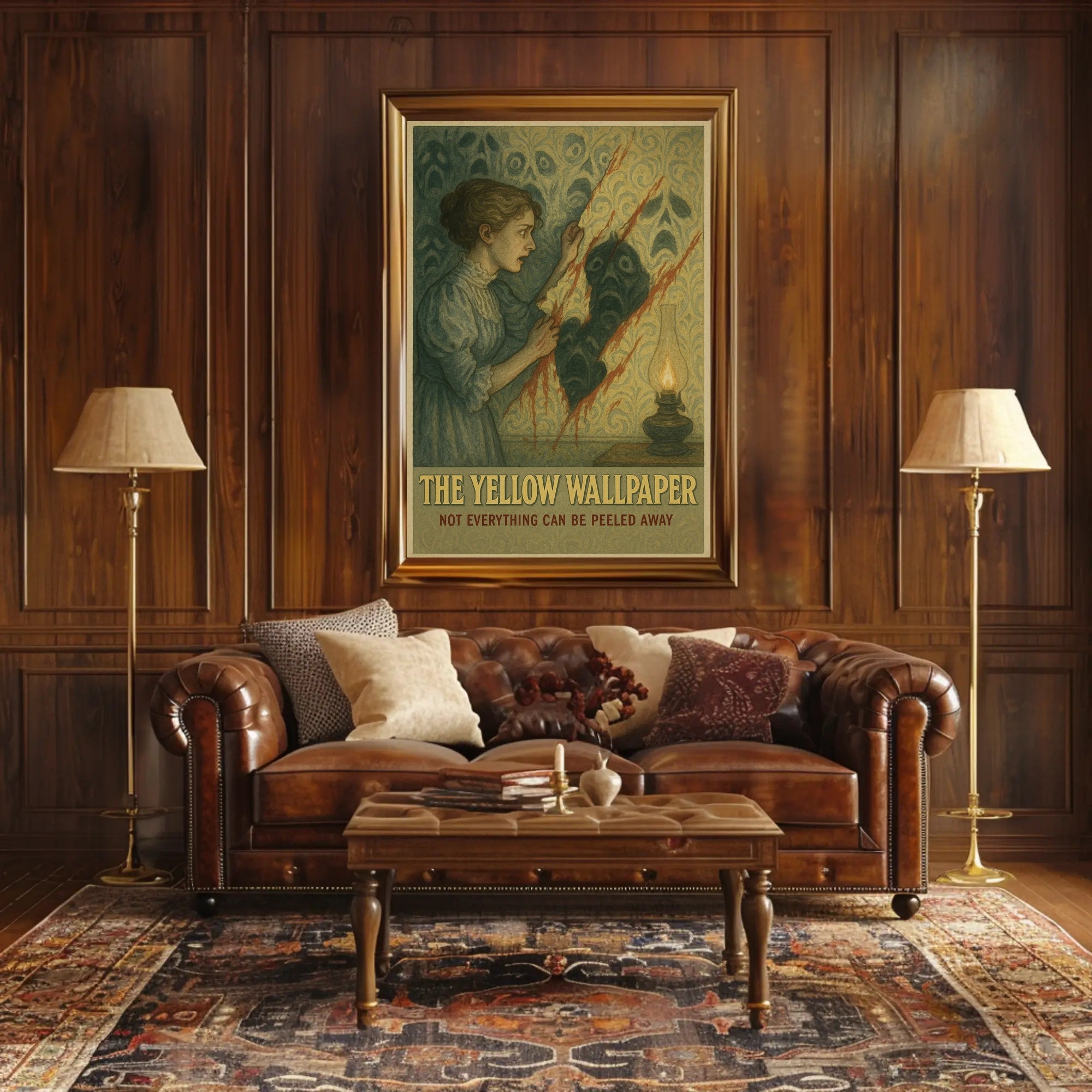 Eerie Vintage Mystery Artwork Unveiled in Artistic Poster