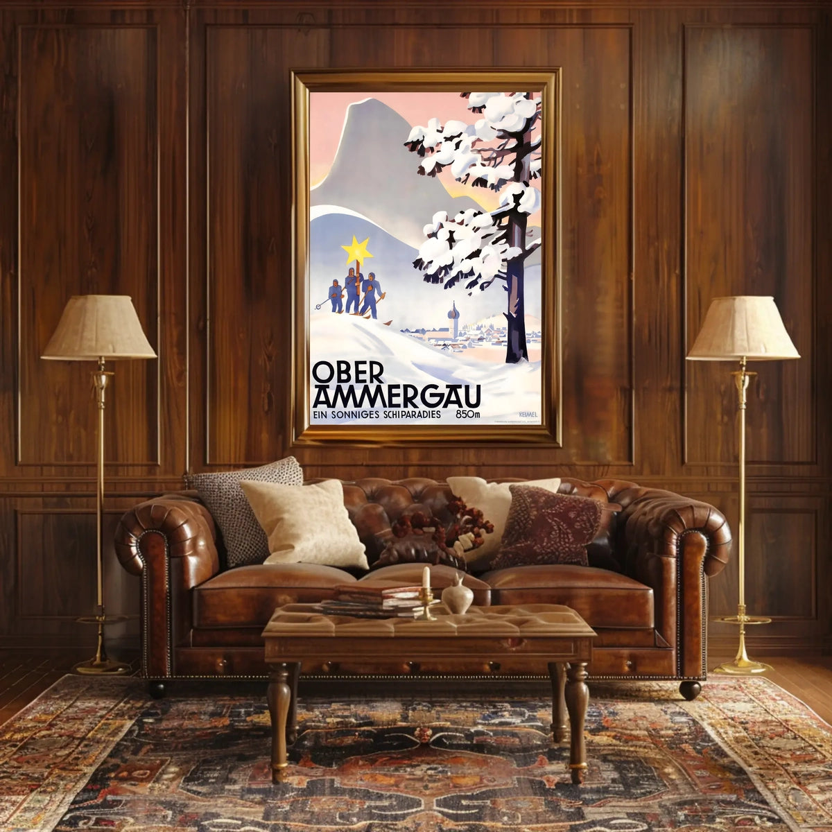 Oberammergau A Sunny Ski Paradise Poster