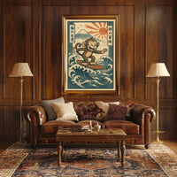Surfing Monkey Adventure Poster