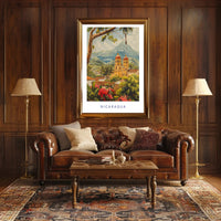 Nicaragua Colonial Church Travel Poster PosterGoat