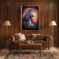 Majestic Unicorn Fantasy Art Poster for Walls