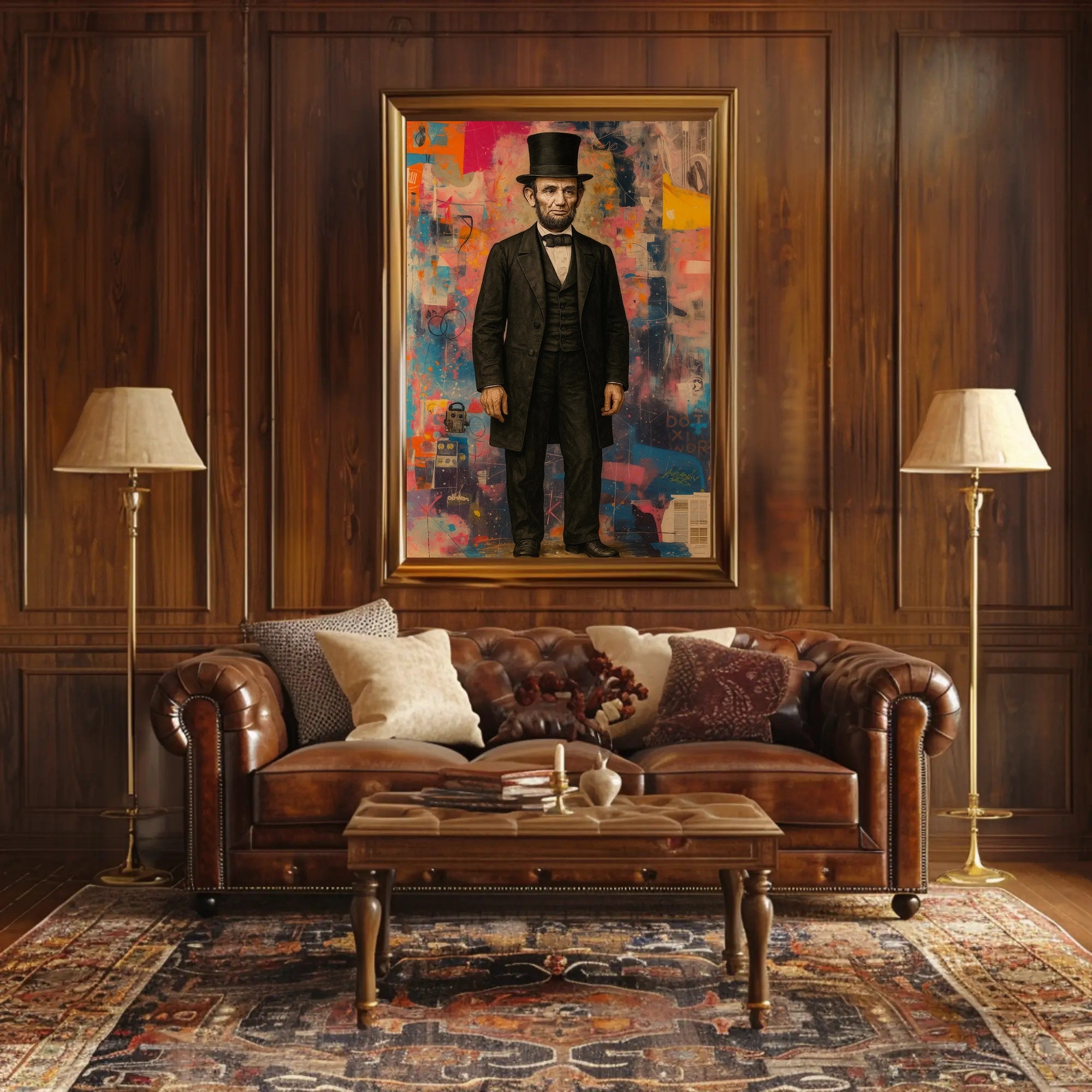 Historical Figure with Modern Abstract Vibes Poster