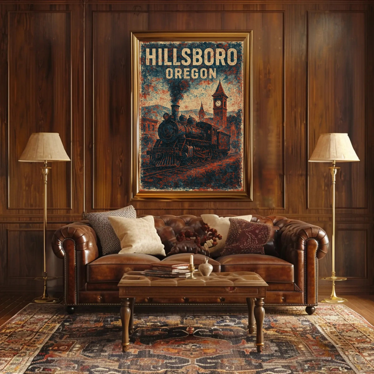 Vintage Locomotive Art Steampunk Heritage Poster