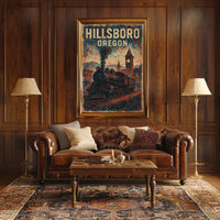 Vintage Locomotive Art Steampunk Heritage Poster