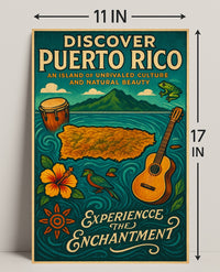 Discover Puerto Rico Vintage Travel Poster PosterGoat