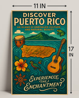 Discover Puerto Rico Vintage Travel Poster PosterGoat