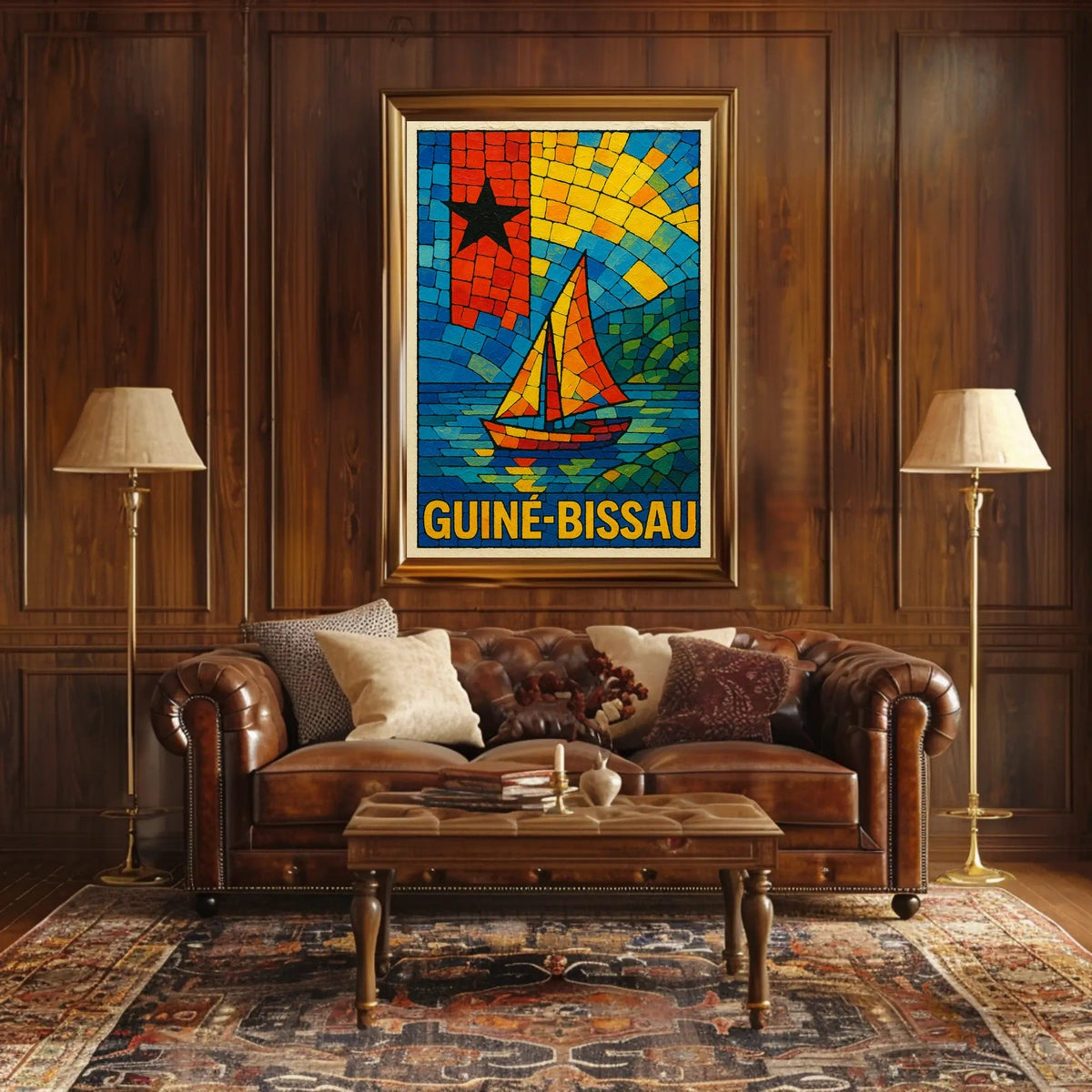 Guinea-Bissau Mosaic Art Poster