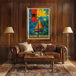 Guinea-Bissau Mosaic Art Poster