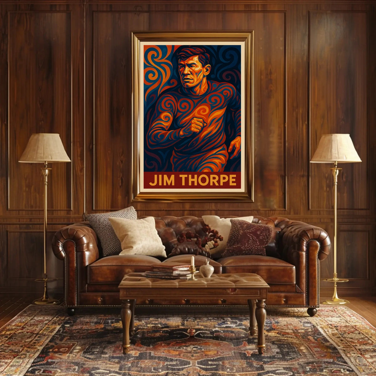 Jim Thorpe Iconic Athlete Poster