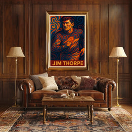 Jim Thorpe Iconic Athlete Poster