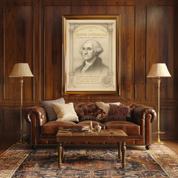 George Washington 1st President Sketch Poster Art Print Decor PosterGoat