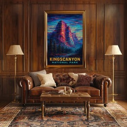 Vintage Wanderlust Kings Canyon National Park Poster