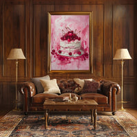 Cherry Celebration: Artistic Dessert Delight Poster PosterGoat