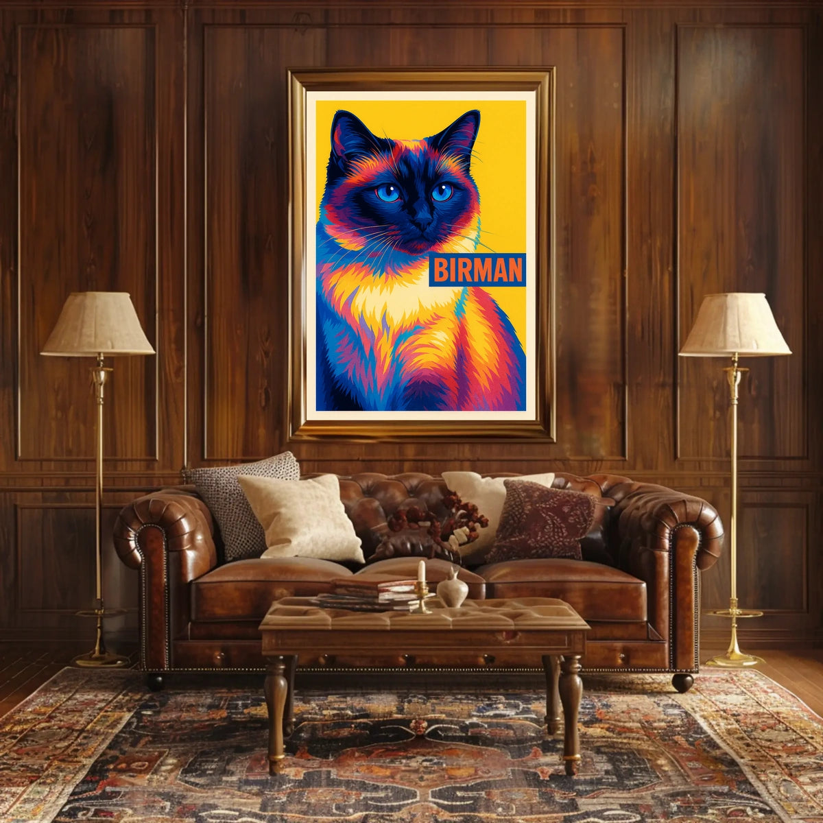 Vibrant Birman Cat Poster