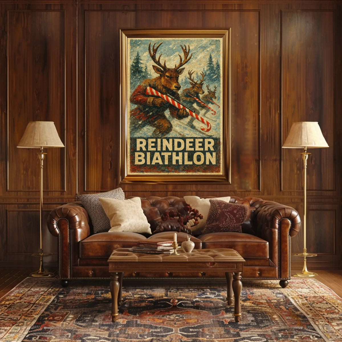 Reindeer Biathlon Poster