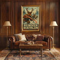 Reindeer Biathlon Poster