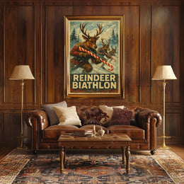 Reindeer Biathlon Poster