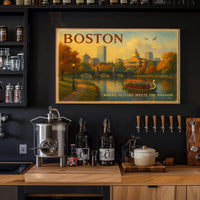 Boston Travel Poster: Where History Meets The Harbor