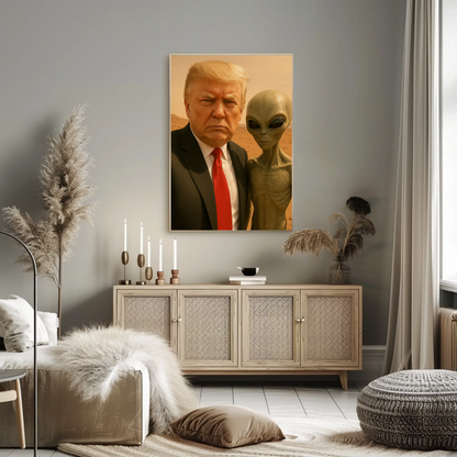 Donald Trump Alien Mars Photo Poster