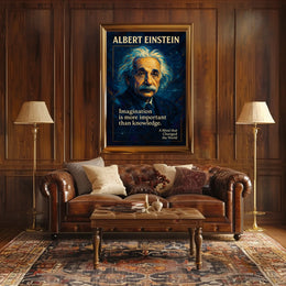Albert Einstein Inspirational Quote Art Poster